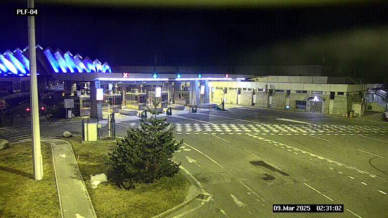 Webcam au péage du tunnel du Mont-Blanc, côté entrée France à Chamonix, au bout de l'A40