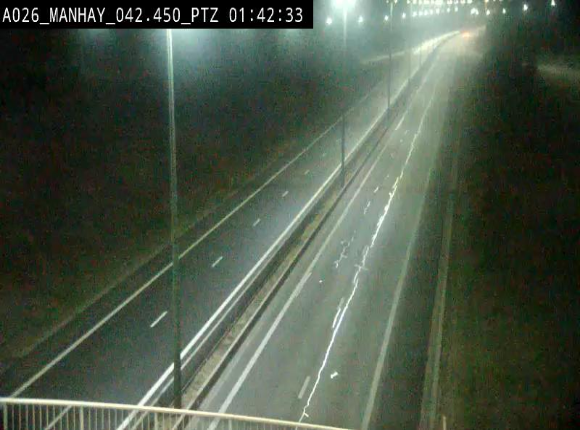 Webcam autoroute A26/E25 à hauteur de Manhay, à la jonction avec la N651 en direction de Liège - BK 42.4