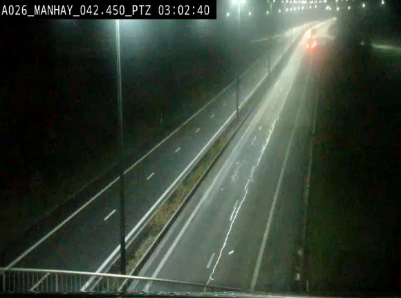 <h2>Webcam autoroute A26/E25 à hauteur de Manhay, à la jonction avec la N651 en direction de Liège - BK 42.4</h2>