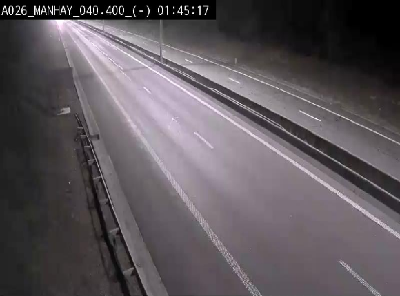 Webcam autoroute A26/E25 à hauteur de Manhay, après la jonction avec la N651 en direction de Liège - BK 40.4